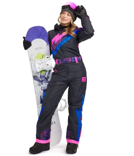 Vintage Roffe snow ski sold suit with stirrups womens SZ 8 purple lime black