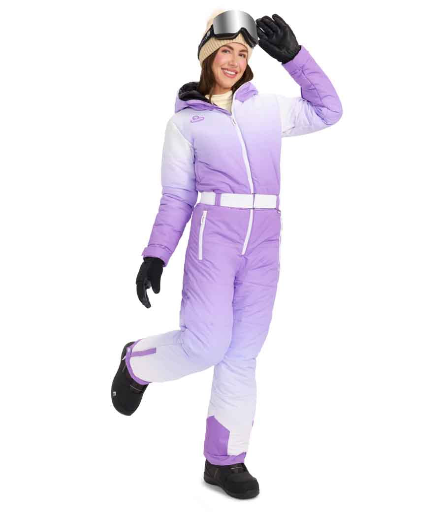 Women's retro ski suit VINTAGE pink store purple and green