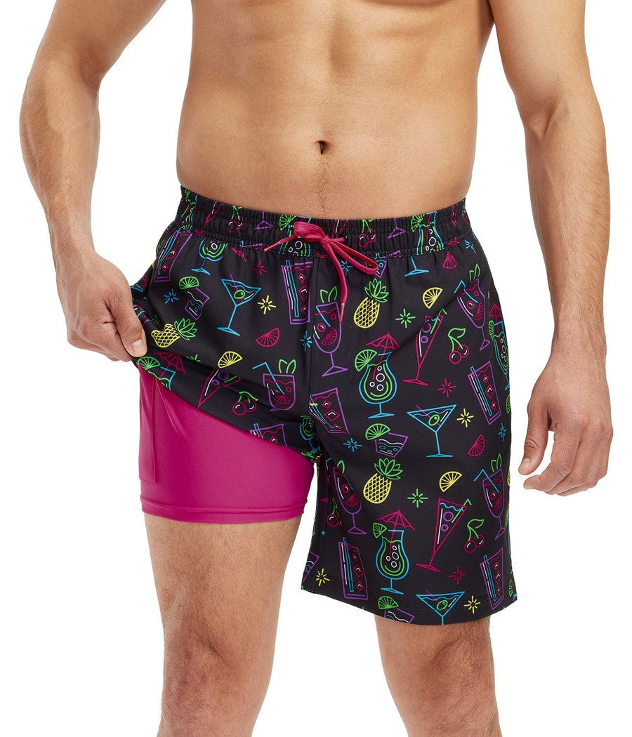 Neon Nightcap Stretch Swim Trunks With Liner: Men's Summer Outfits ...