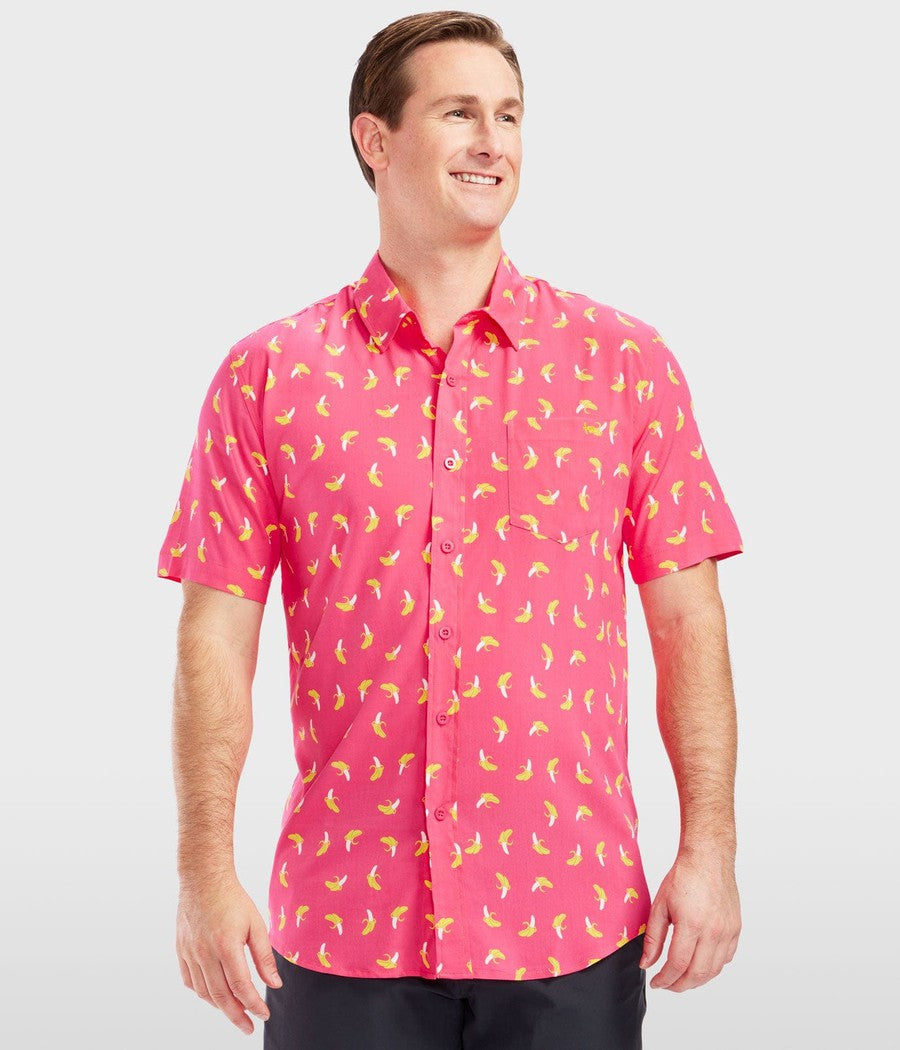 Pink Banana Men s Hawaiian Shirt Tipsy Elves