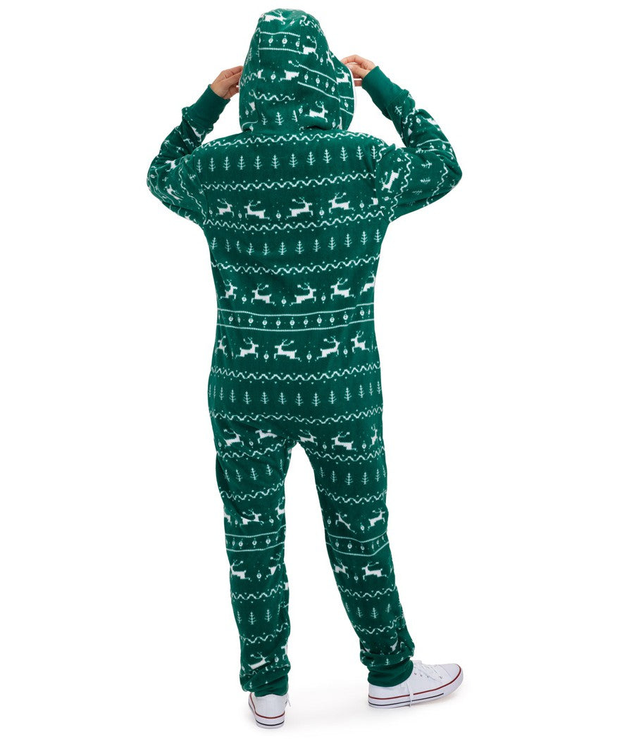 Women's Green Fair Isle Jumpsuit Image 2