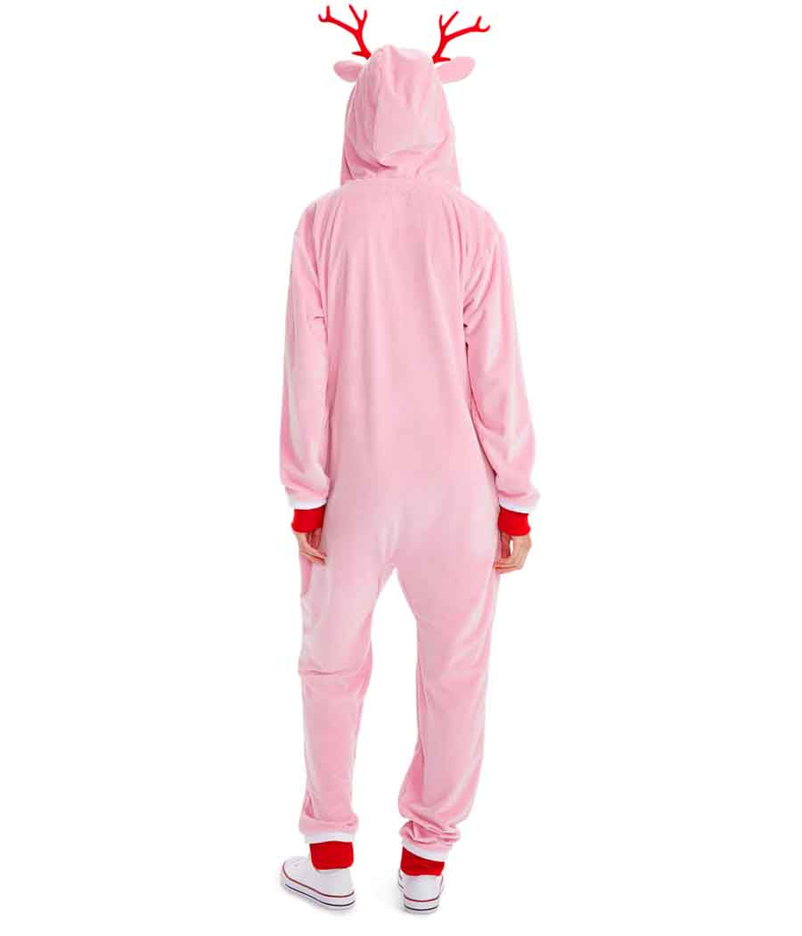 Women's Pink Rudolph Jumpsuit Image 2