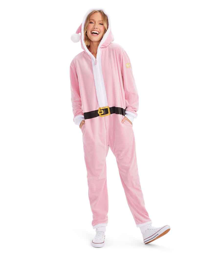 Women's Pink Santa Jumpsuit