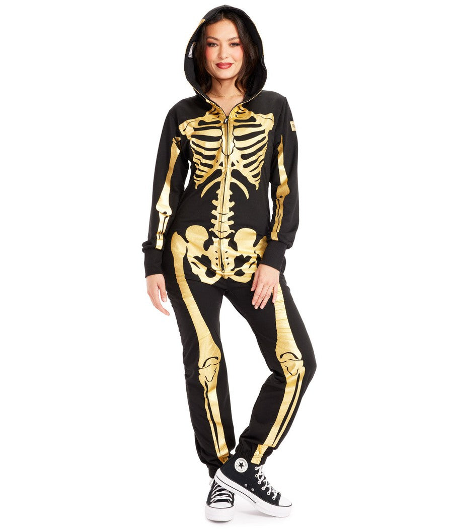 Women's Gold Skeleton Costume