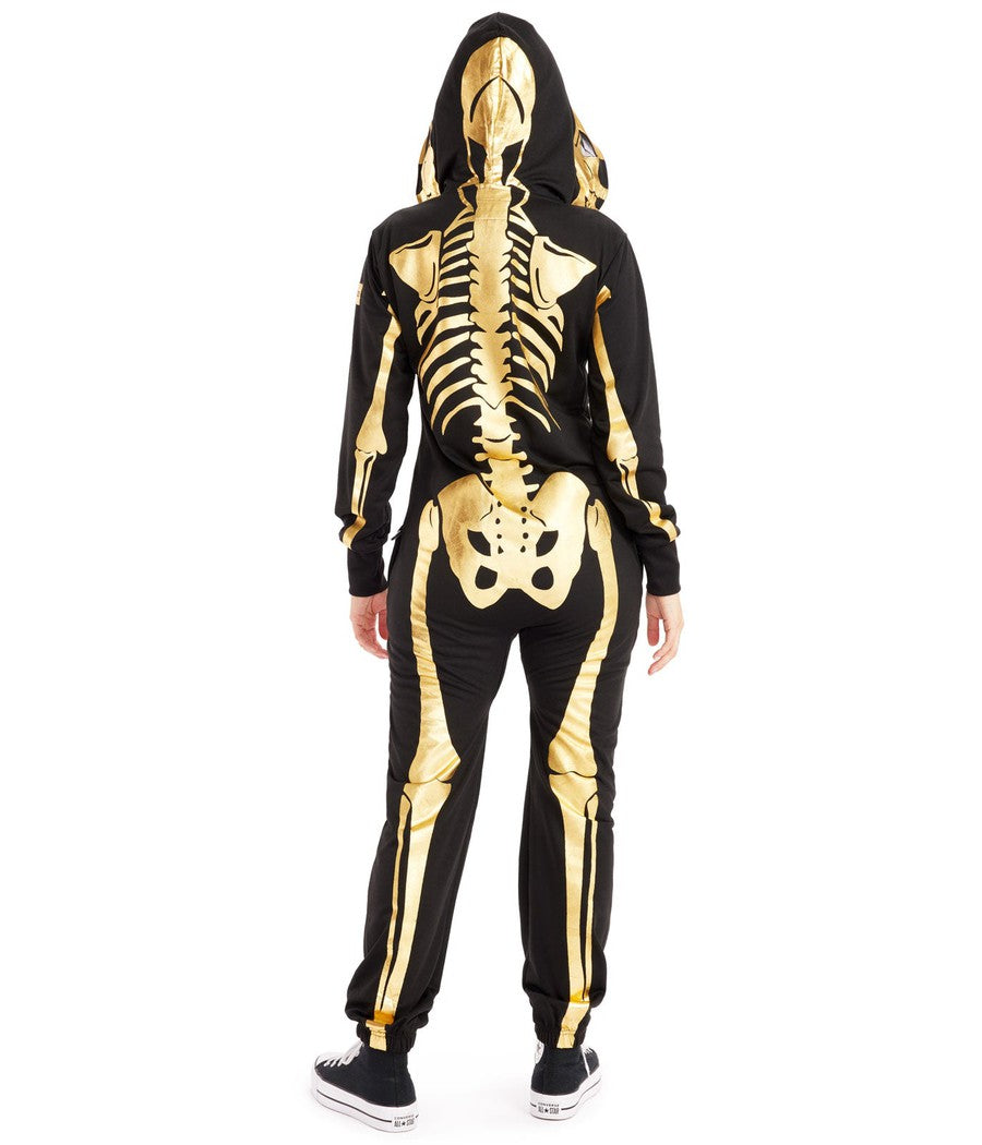 Women's Gold Skeleton Costume Image 2