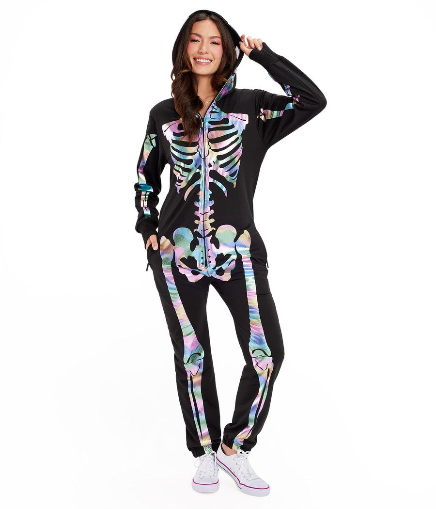 Women's Iridescent Skeleton Costume