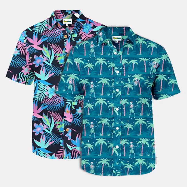 shop hawaiian shirts - men's breeze botanic and hula hips hawaiian shirts