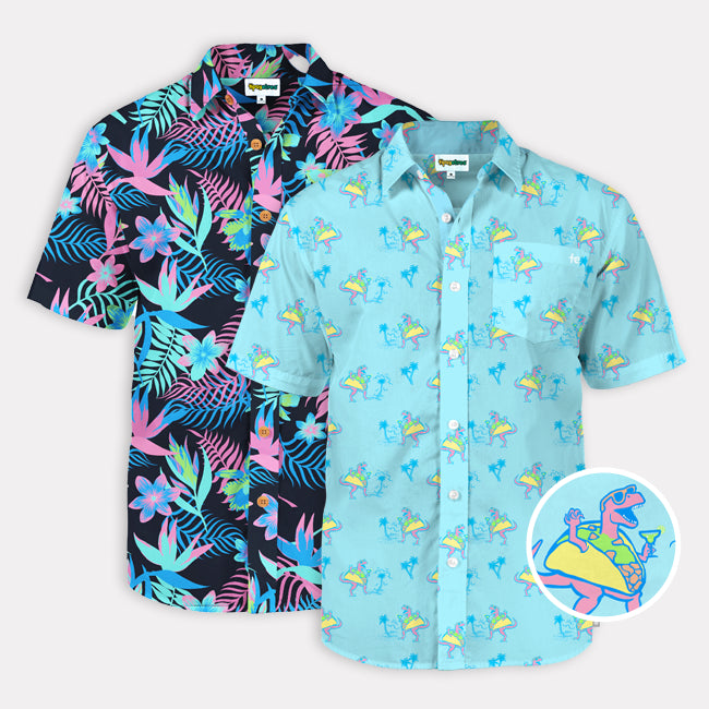 shop hawaiian shirts - men's breeze botanics and men's tacosaurus hawaiian shirts