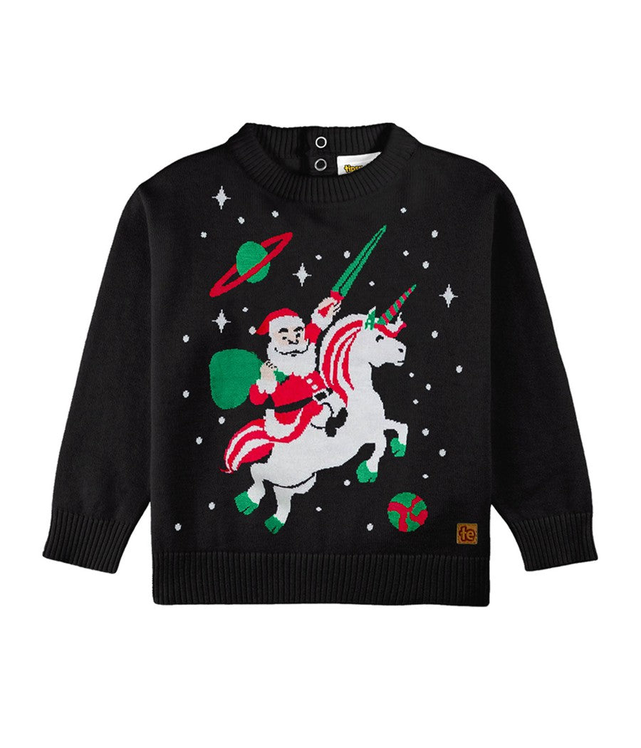 Baby Boy's Santa Unicorn Ugly Christmas Sweater Primary Image