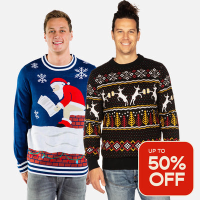 Leaky Roof Light Up Ugly Christmas Sweater: Men's Christmas Outfits