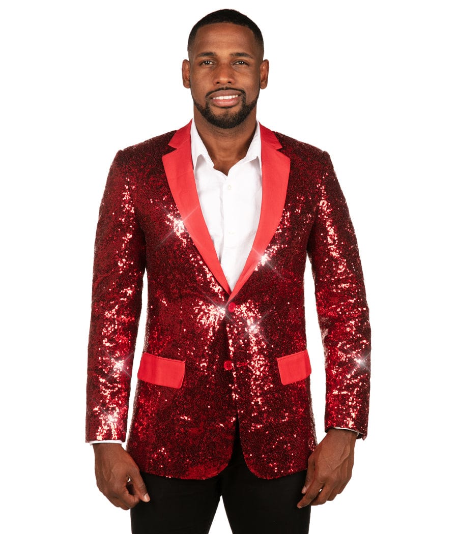 Mens red clearance sequin jacket