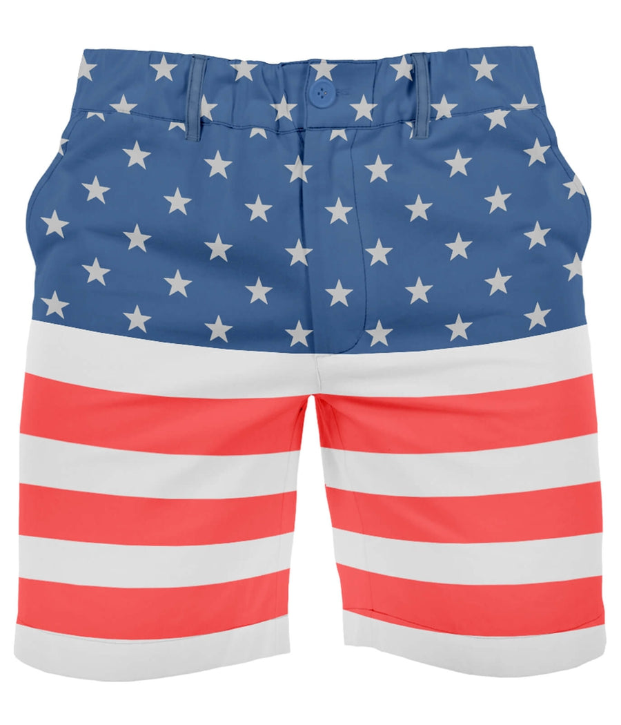 American Flag Shorts Men Men's Linen Casual Classic Fit Short