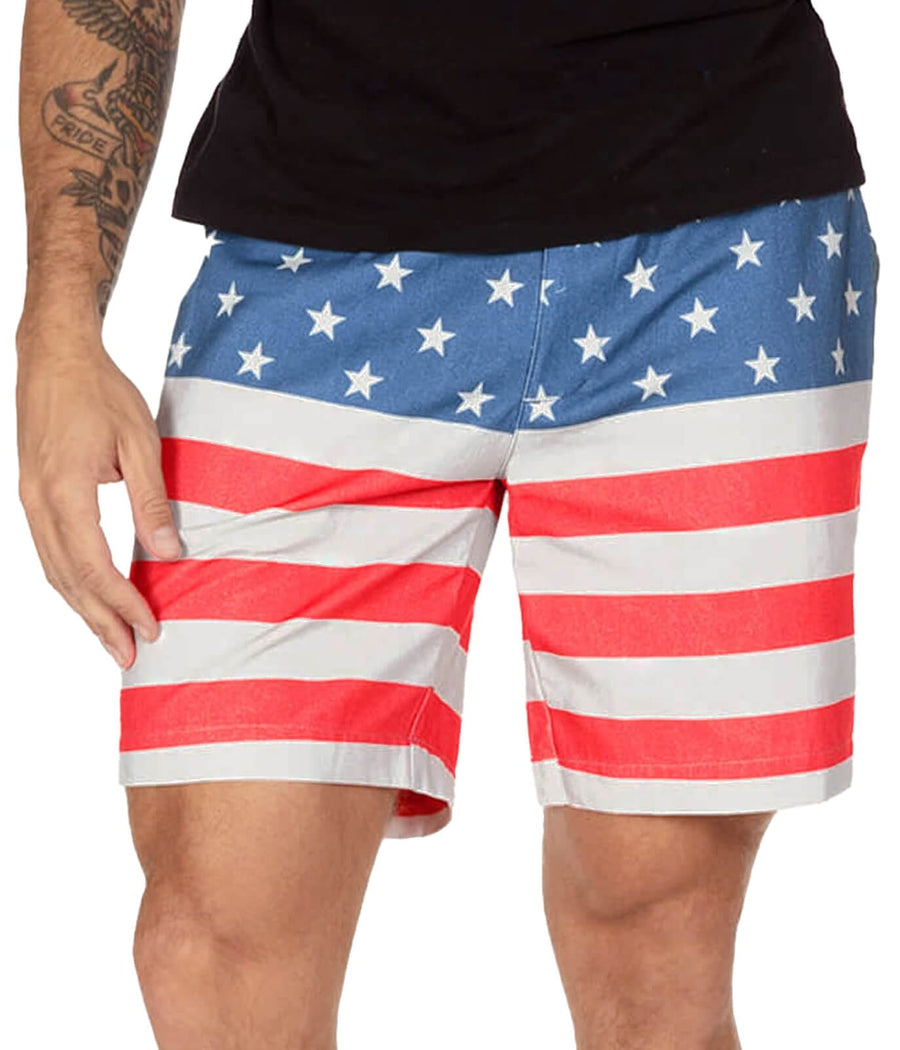 American flag hot sale shorts mens