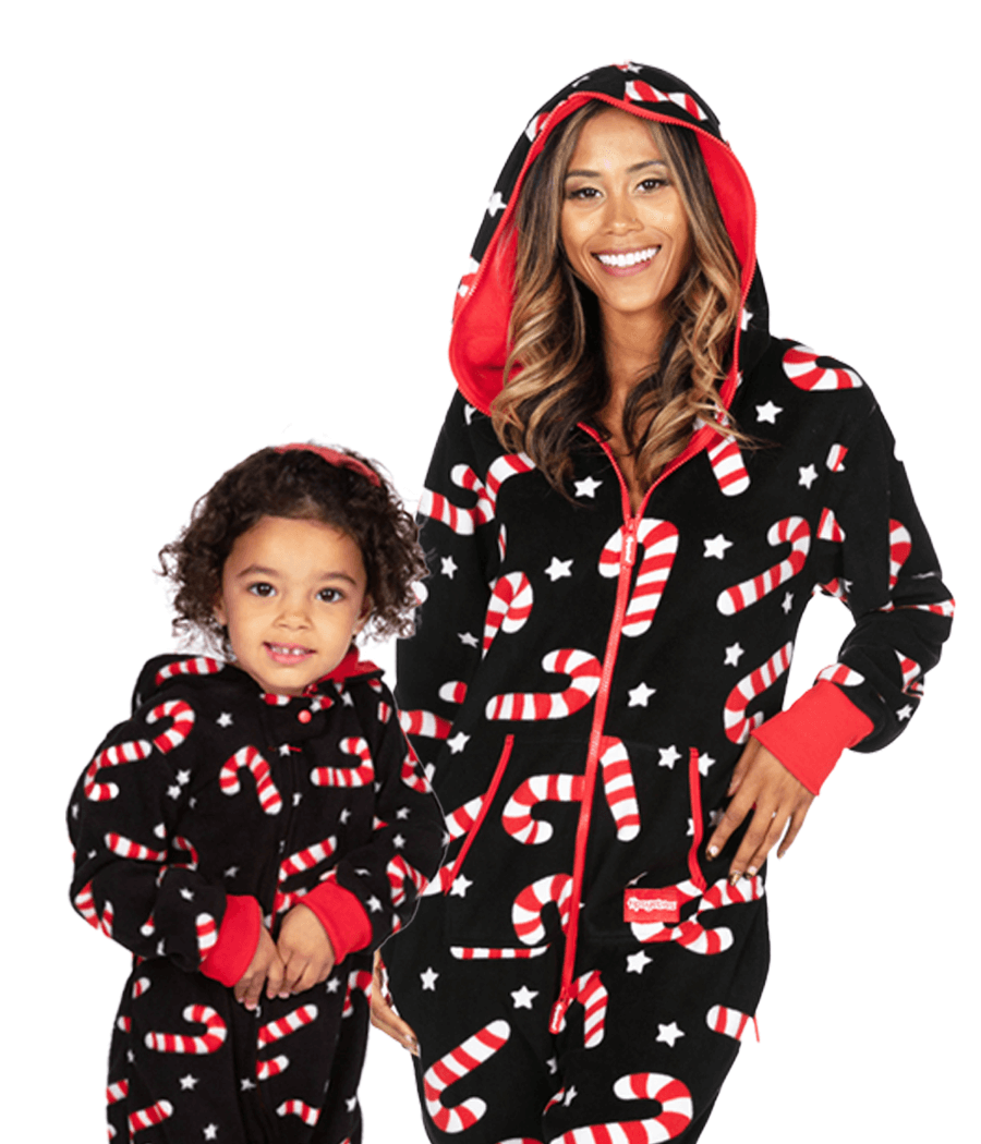 Mommy & Me Candy Cane Lane Christmas Jumpsuits