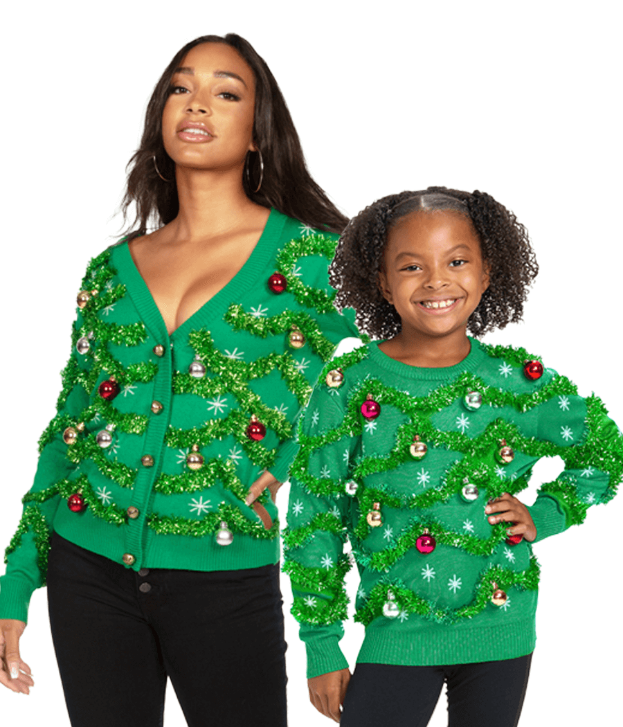 Mommy & Me Gaudy Garland Ugly Christmas Sweaters Primary Image