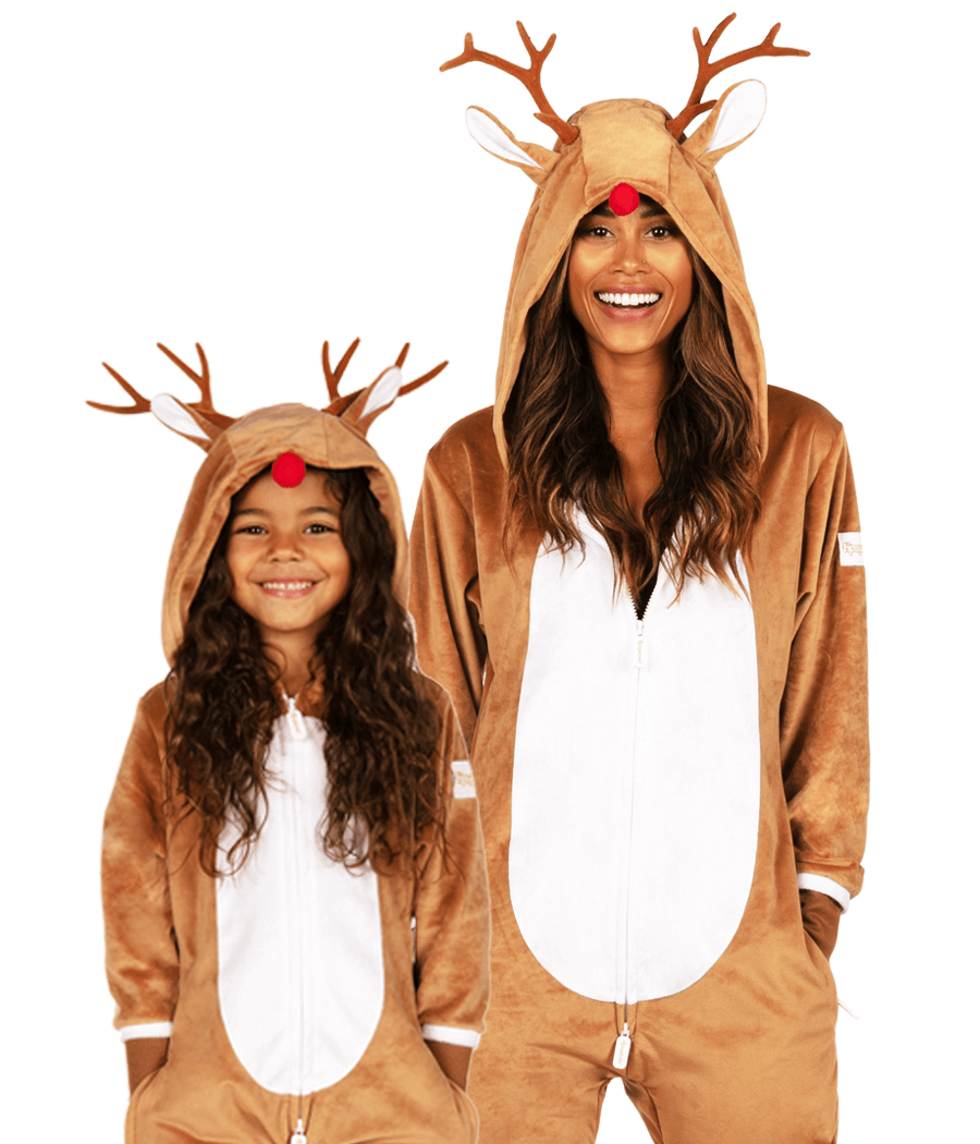 Mommy & Me Rudolph Christmas Jumpsuits Primary Image