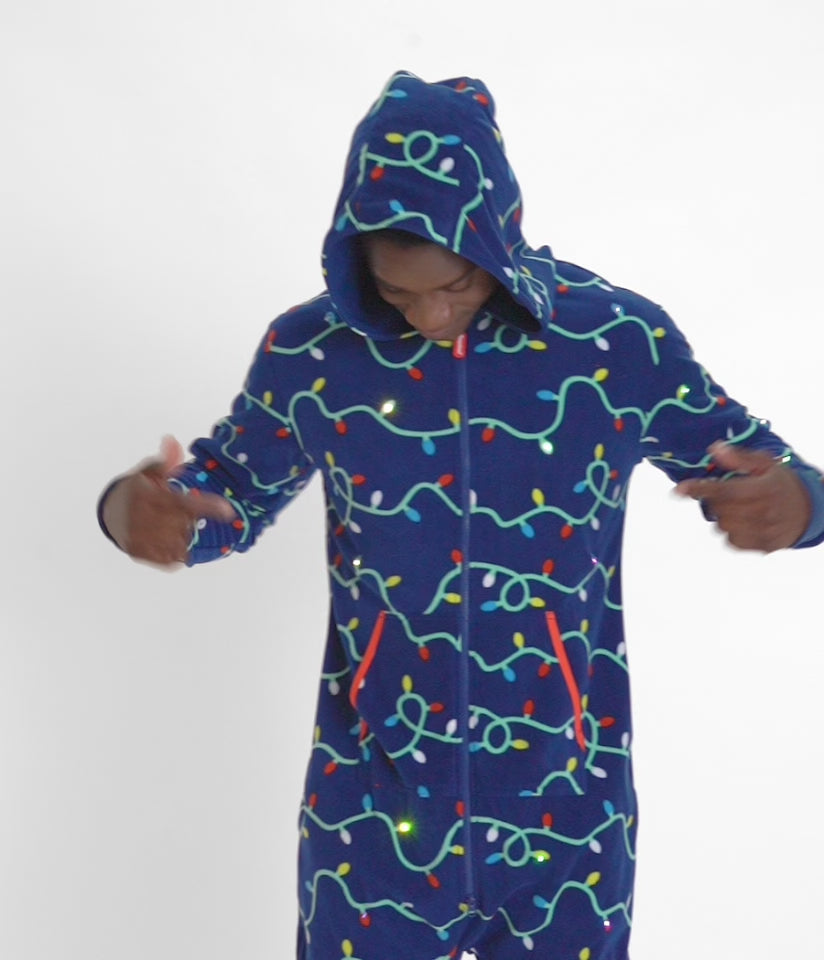 Men's String of Lights Light Up Jumpsuit Image 5