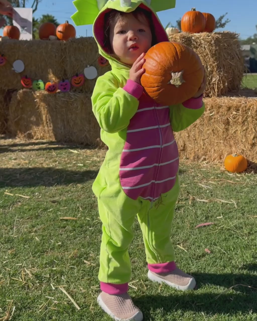 Toddler Girl's Triceratops Costume Image 2