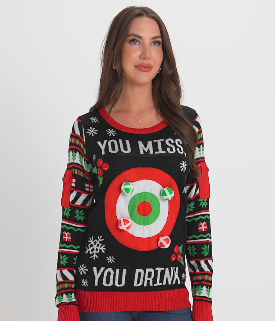 Women's Drinking Game Ugly Christmas Sweater Image 5