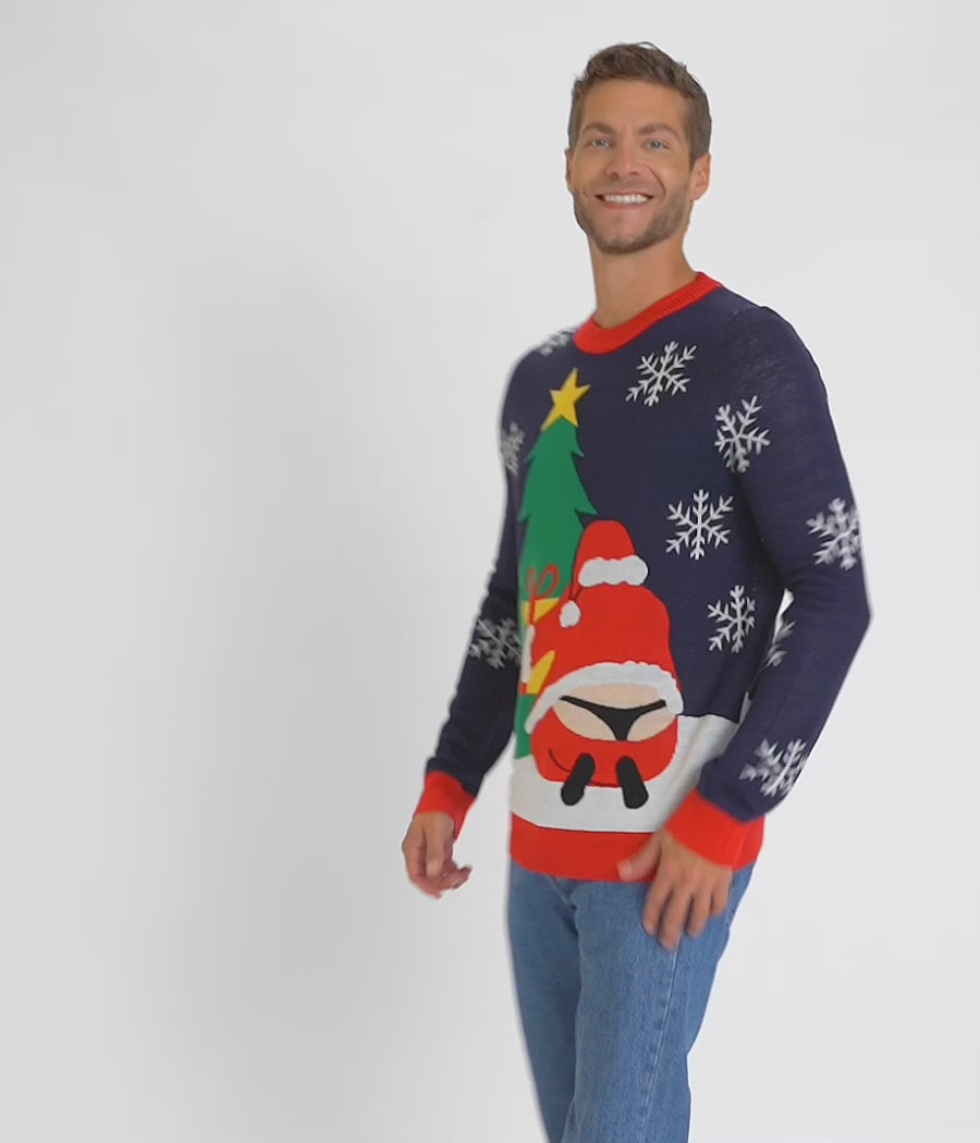 Men's Winter Whale Tail Ugly Christmas Sweater Image 3