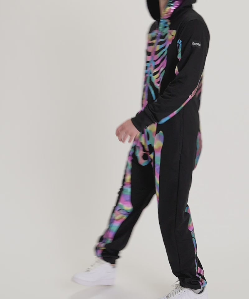 Men's Iridescent Skeleton Costume Image 2