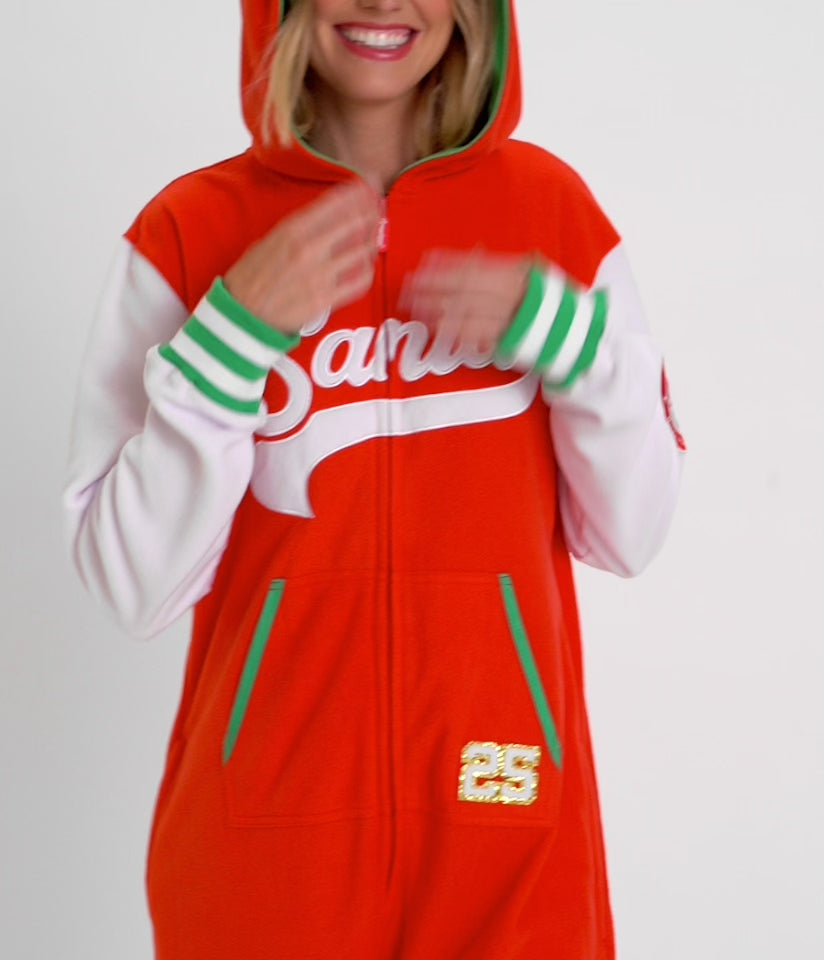 Women's Sporty Santa Jumpsuit Image 5