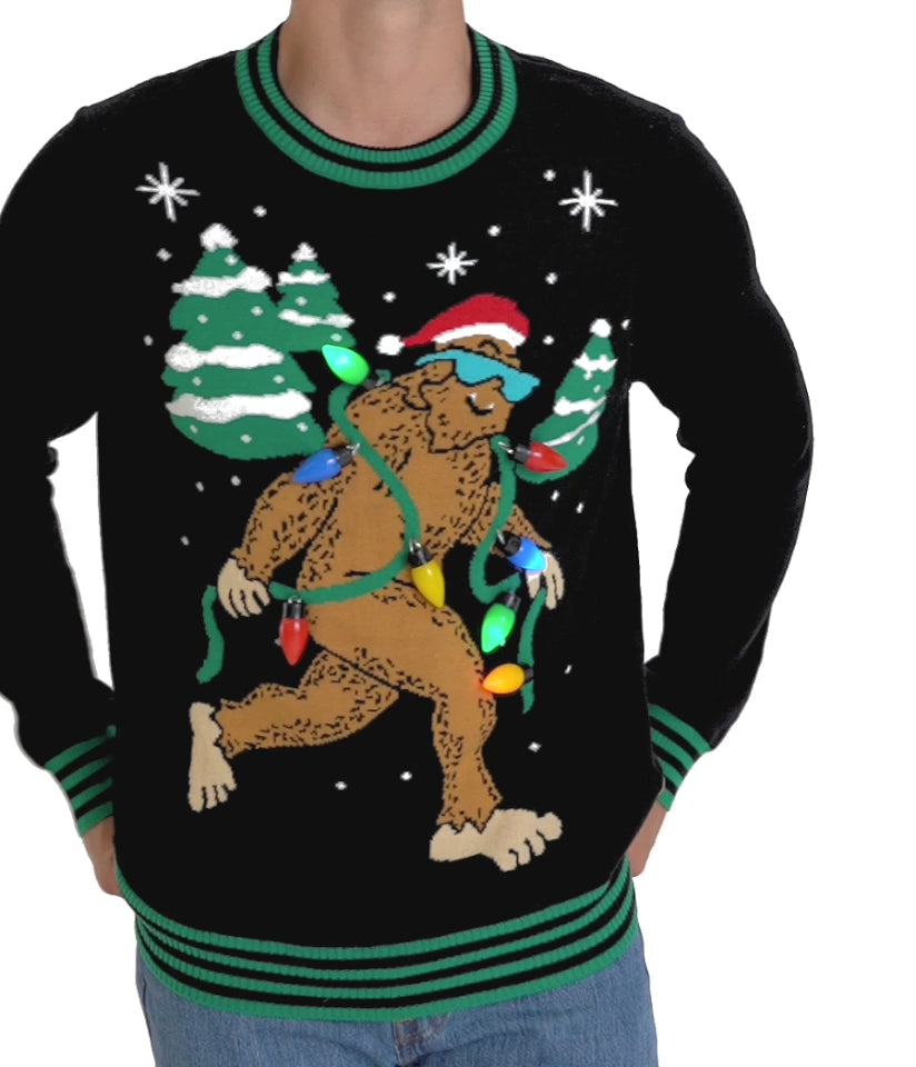 Men's Lit Legend Light Up Ugly Christmas Sweater Image 4