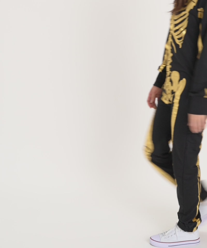 Women's Gold Skeleton Costume Image 2