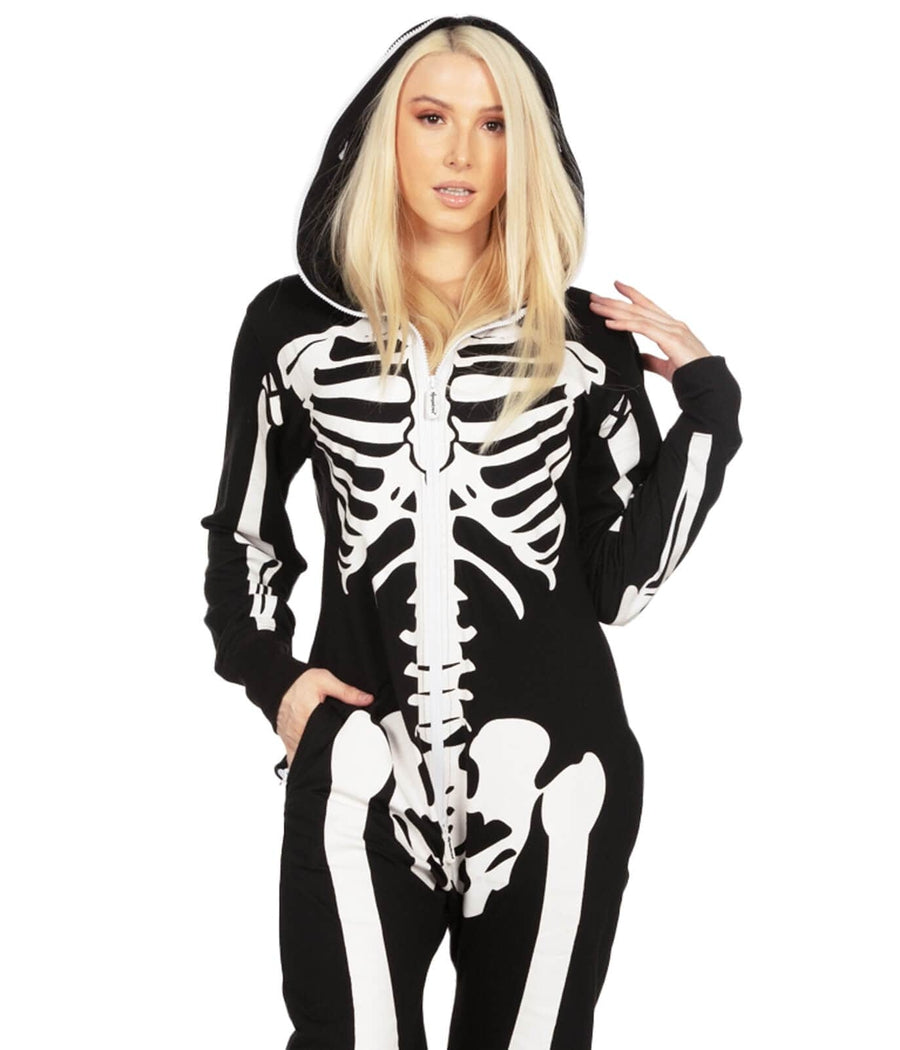 Skeleton one piece discount pajamas