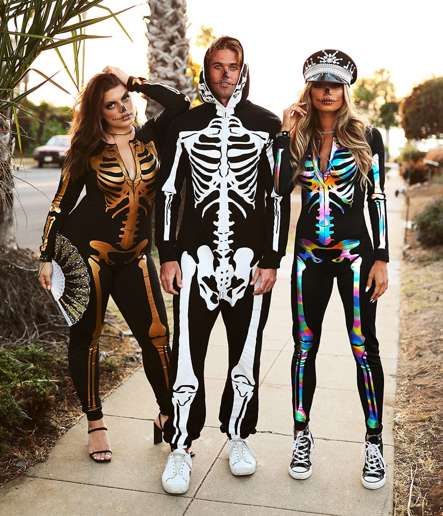 Iridescent Skeleton Bodysuit Costume Image 5