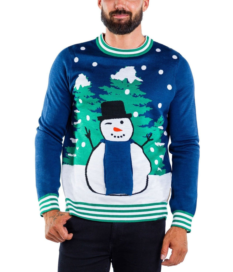 Upside down snowman hot sale ugly sweater