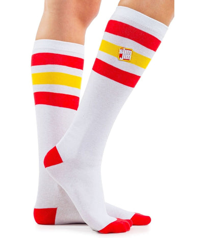 Women's Vintage Stripe Socks - Purple, Yellow, & White