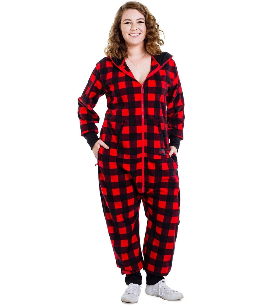 Women's Buffalo Print Christmas Jumpsuit | Tipsy Elves