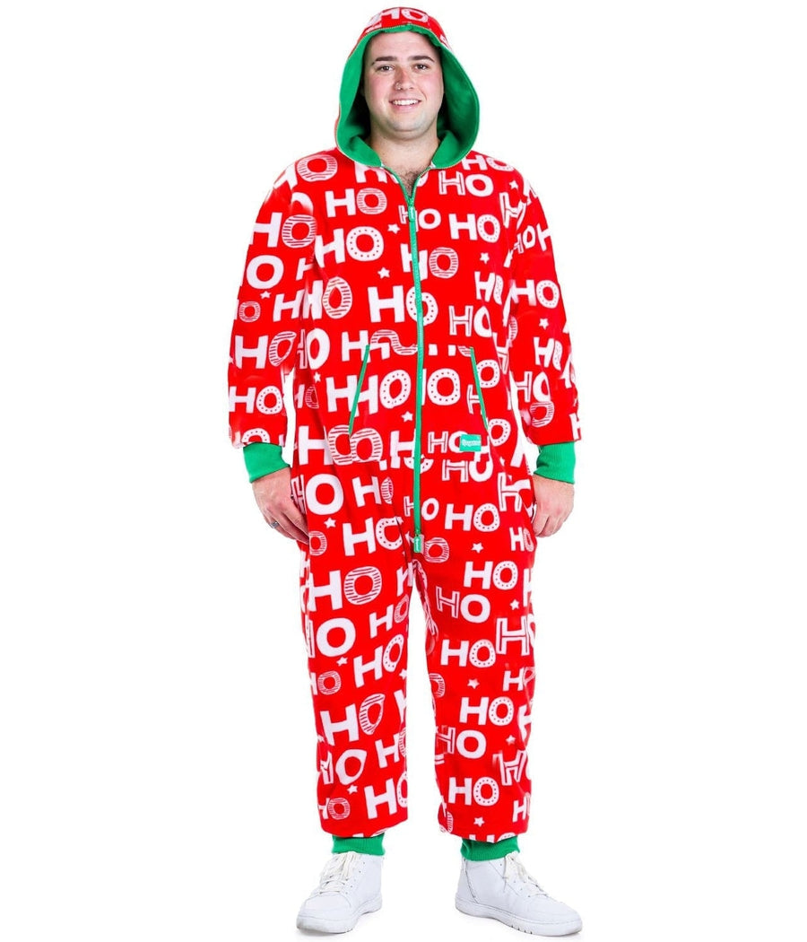 Ho Ho Ho Big and Tall Jumpsuit Men s Christmas Outfits Tipsy Elves