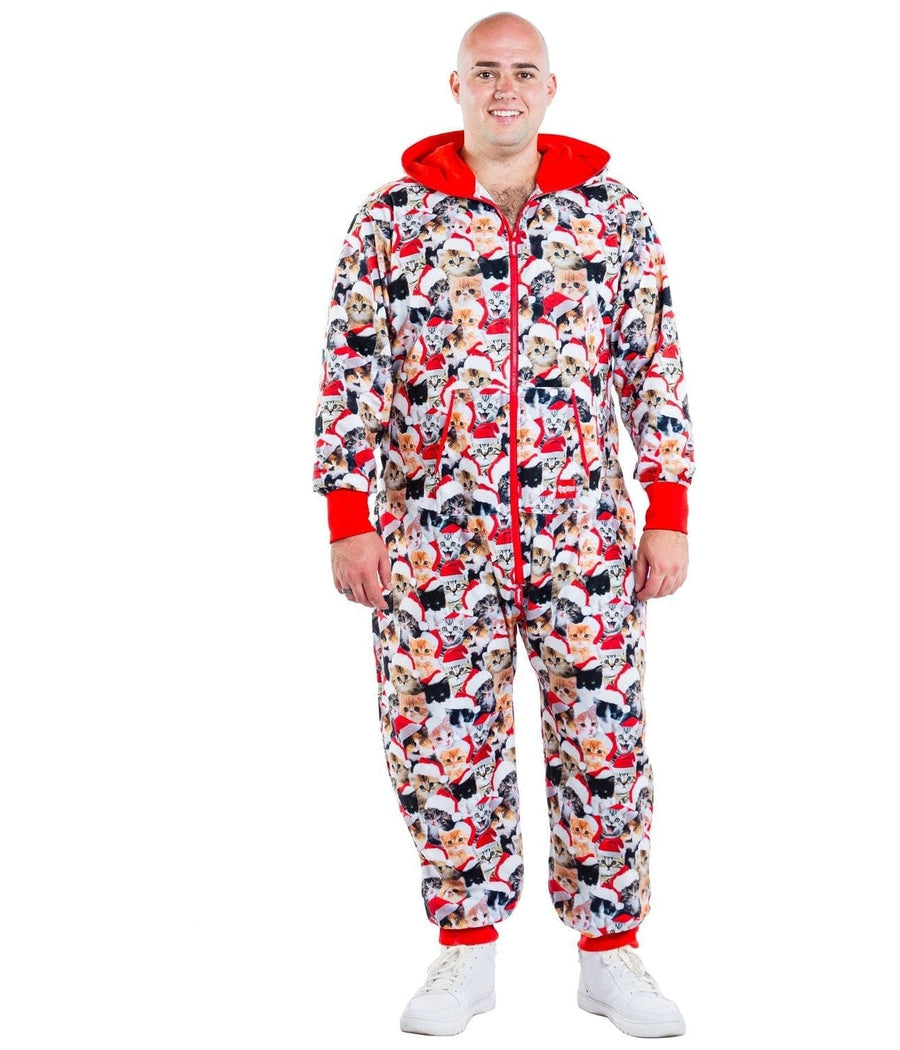 Meowy Catmus Big and Tall Jumpsuit: Men's Christmas Outfits | Tipsy Elves