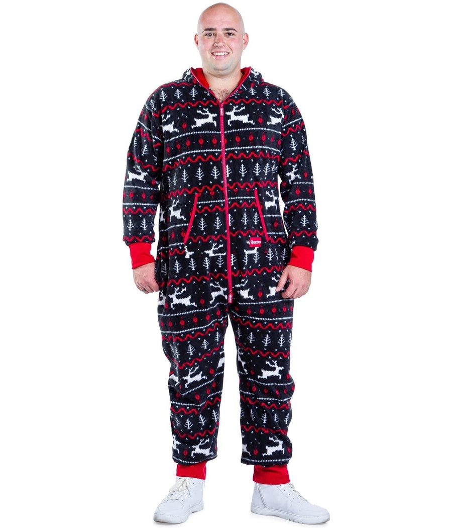 Black And Red Big and Tall Jumpsuit Men s Christmas Outfits