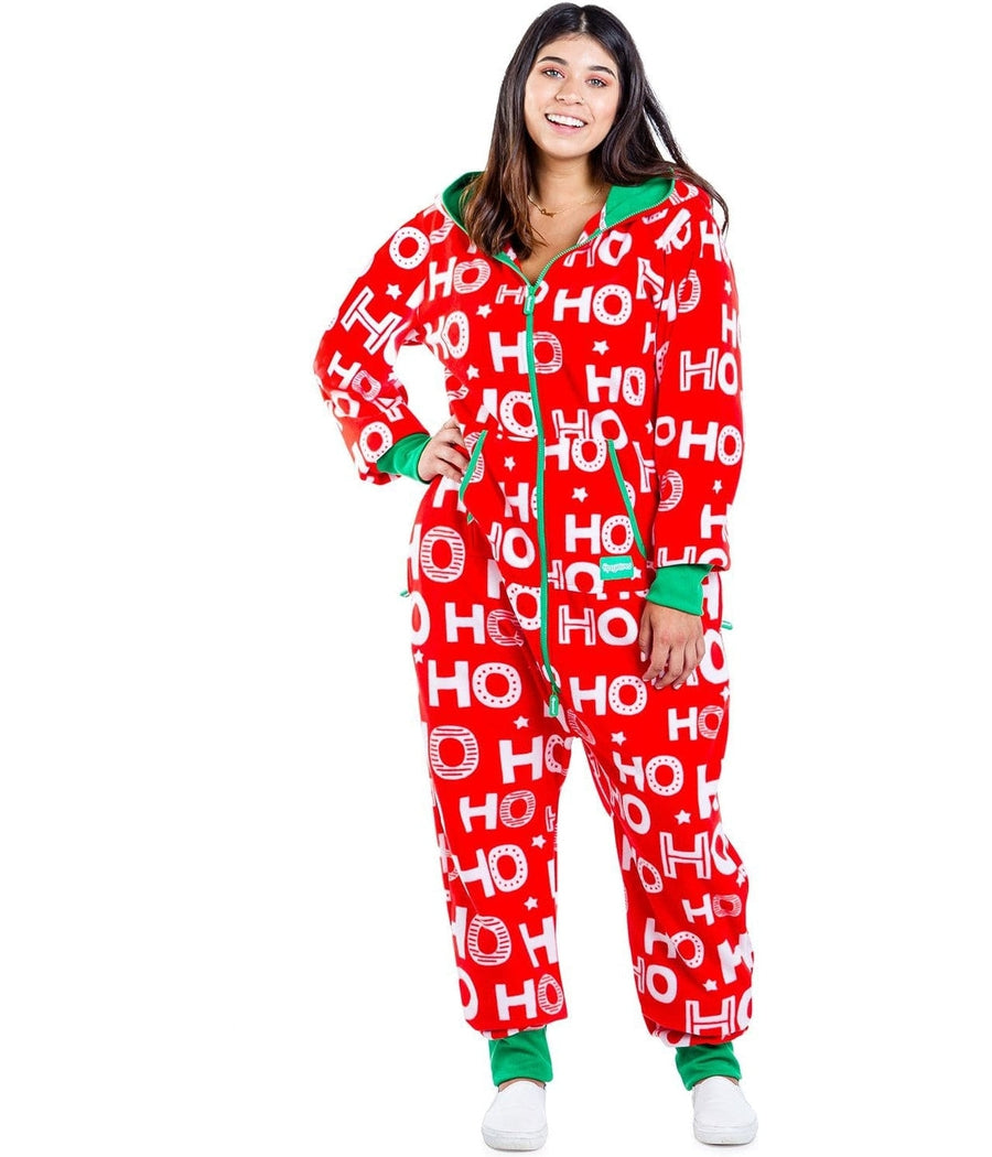 Ho Ho Ho Plus Size Jumpsuit Women s Christmas Outfits Tipsy Elves