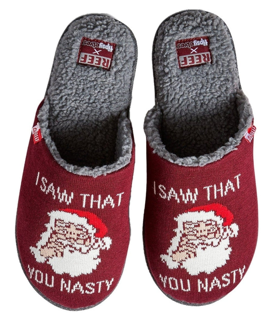 Funny christmas slippers for on sale adults