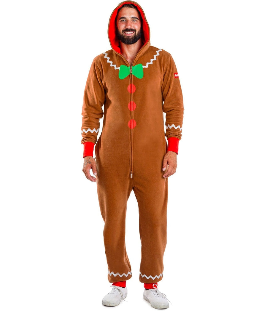 Gingerbread Man Jumpsuit: Men's Christmas Outfits | Tipsy Elves