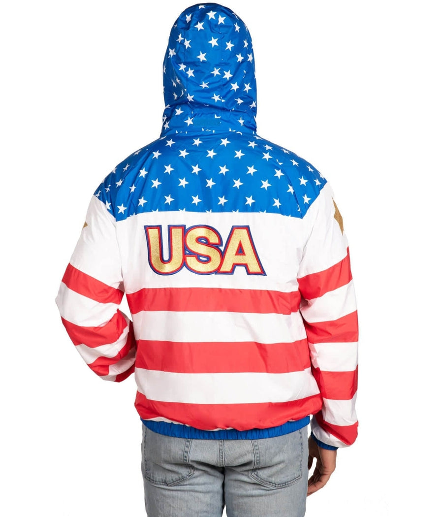 USA Windbreaker Jacket is unisex and designed buy like the flag of America .