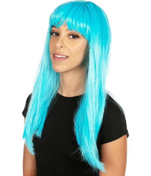 Light Blue Wig With Bangs Halloween Outfits Tipsy Elves