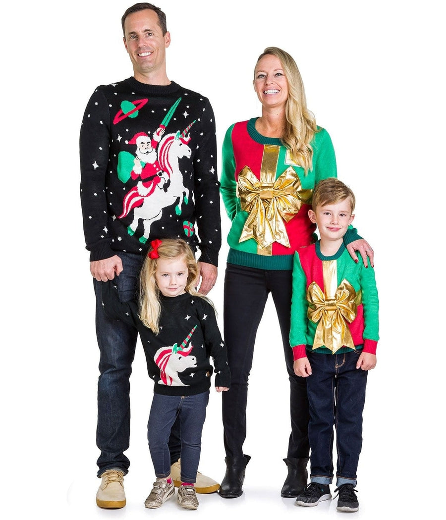 Little Present Kid s Ugly Christmas Sweater Tipsy Elves