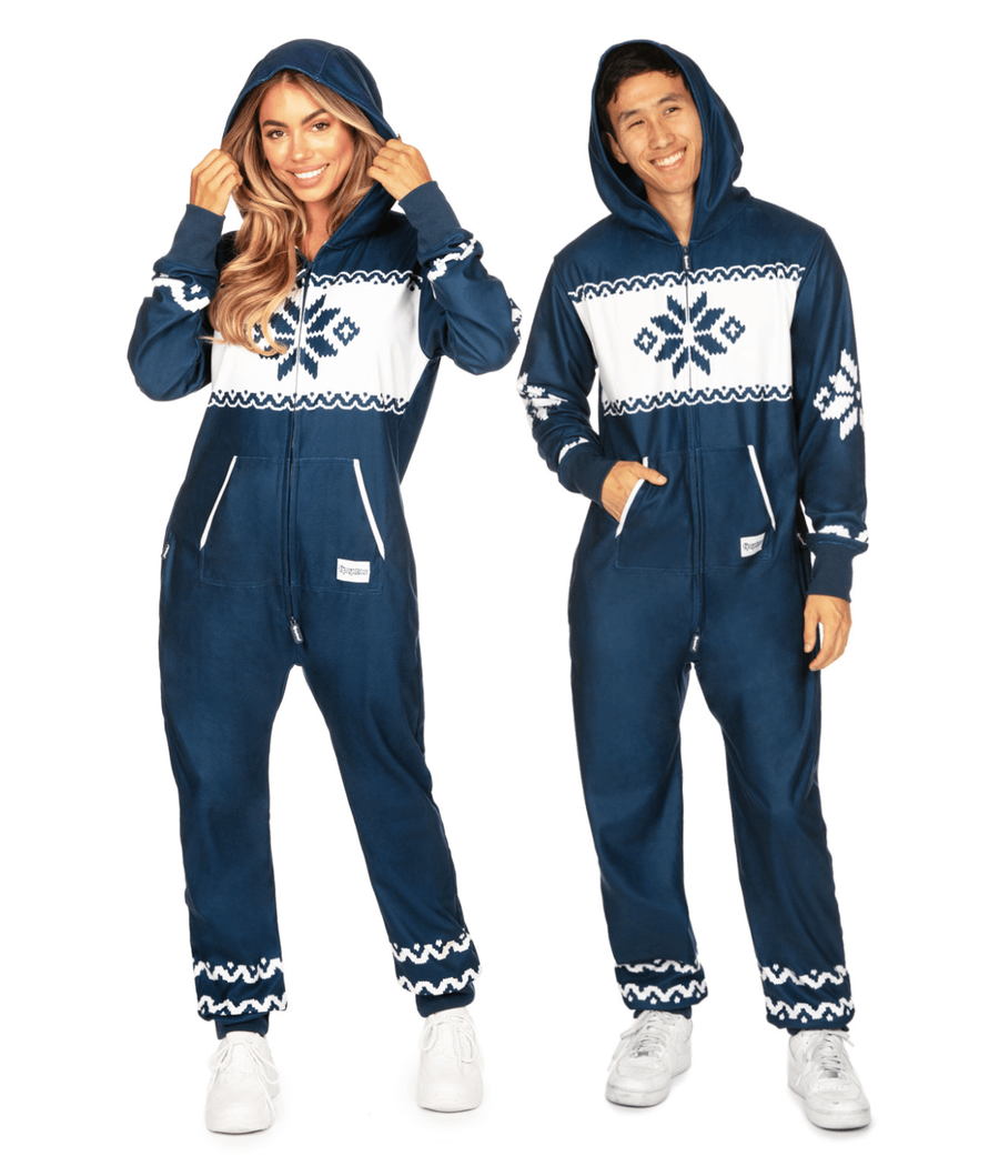 Matching Snowflake Couples Jumpsuits | Tipsy Elves
