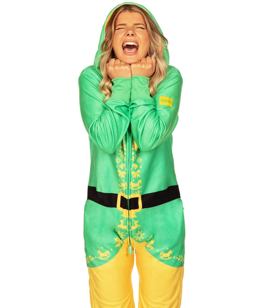 Elf footie online pajamas