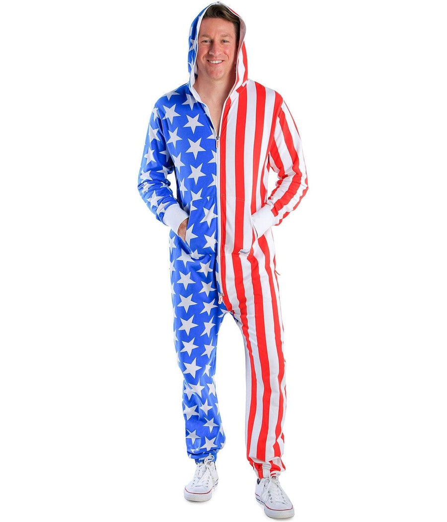 American Flag Onesie Jumpsuit Tipsy Elves