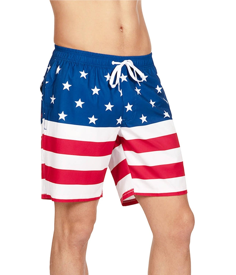 American flag clearance swim trunks