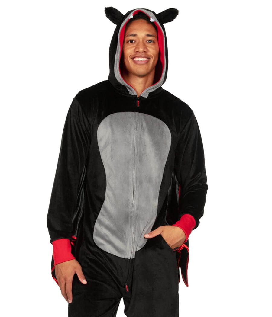 Men s Bat Costume Bat Onesie for Men Tipsy Elves