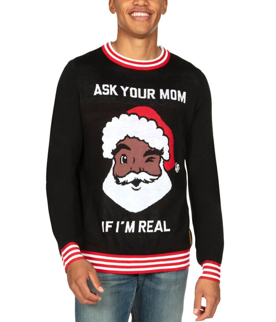 Ask Your Mom Ugly Christmas Sweater: Men's Christmas Outfits | Tipsy Elves