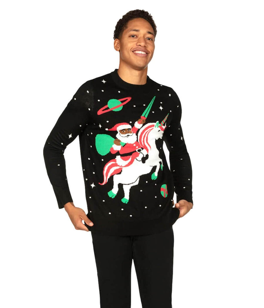 Santa on a deals unicorn sweater