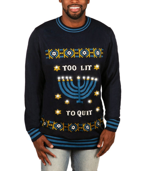 Ugly hanukkah 2025 sweater light up